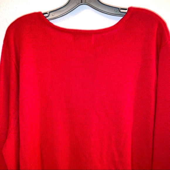 All American Comfort 2X Christmas Button Down Cardigan - Picture 8 of 9